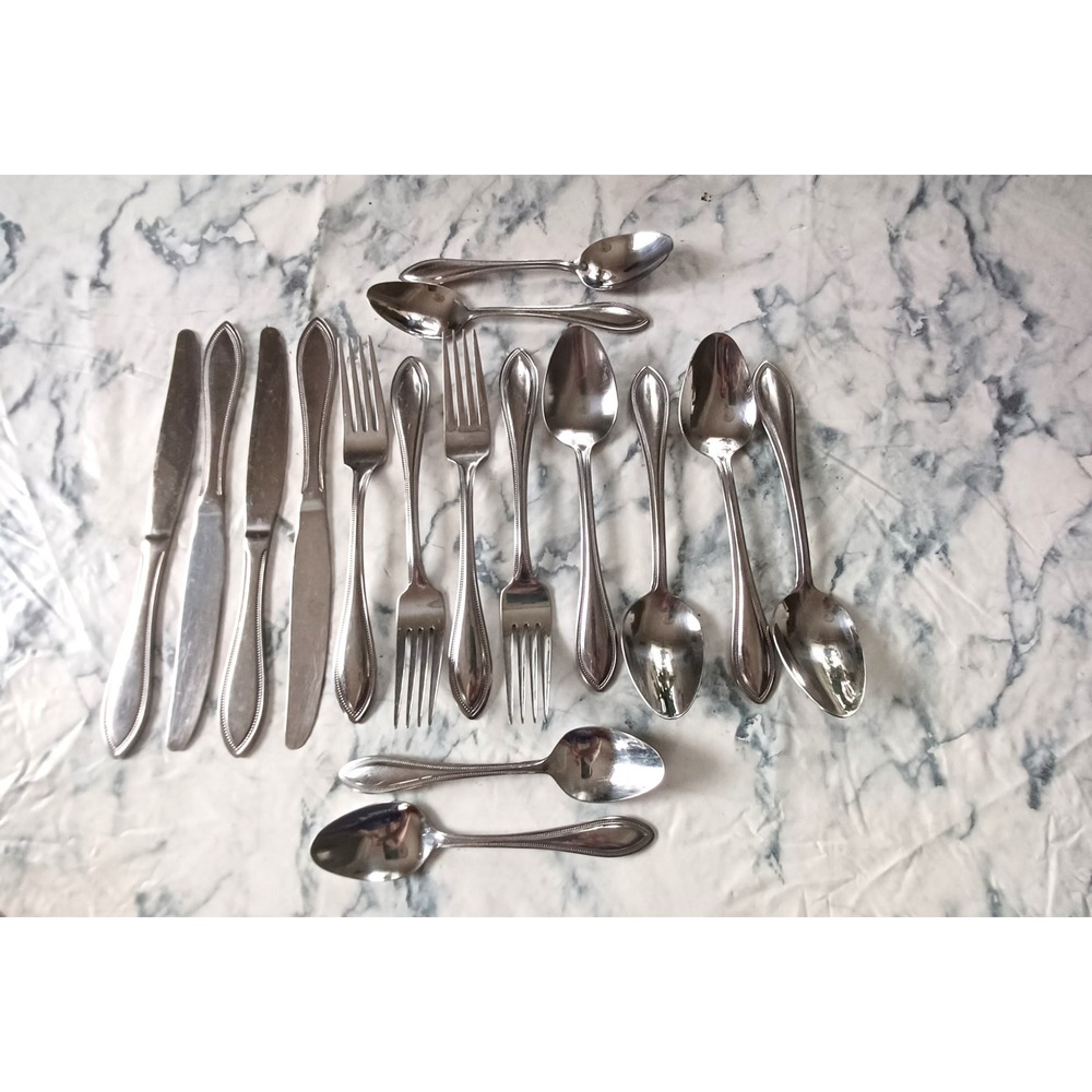 International American Bead Stainless‎ Flatware Set 16pc Replacement Classic